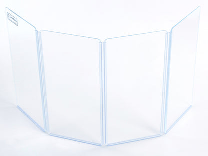 A1224x4 - 4’ W x 2’ H - 4-Panel Acrylic Amp Shield - Full-length Hinge - Cable Cutouts