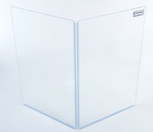 A1824x2 - 3’ W x 2’ H - 2-Panel Acrylic Amp Shield - Full-length Hinges - Cable Cutouts