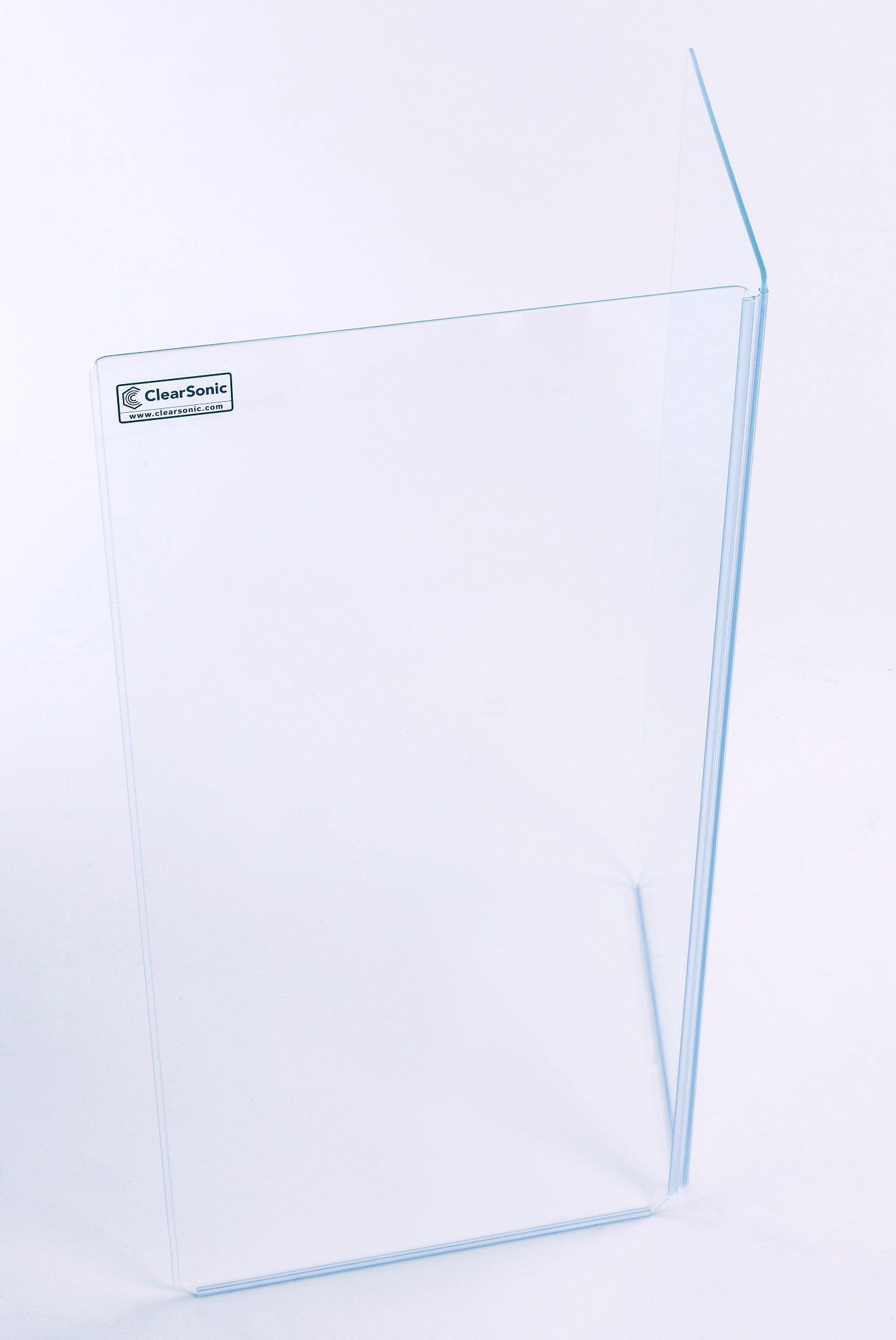 A2436x2 - 3 ft. Tall, 2-Panel Acrylic Amp Shield - Full-length Hinge - Cable Cutouts