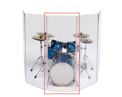 A2466x1 - 5.5 ft. Tall, Acrylic Drum Shield - Single Panel with Hinge for Attachment