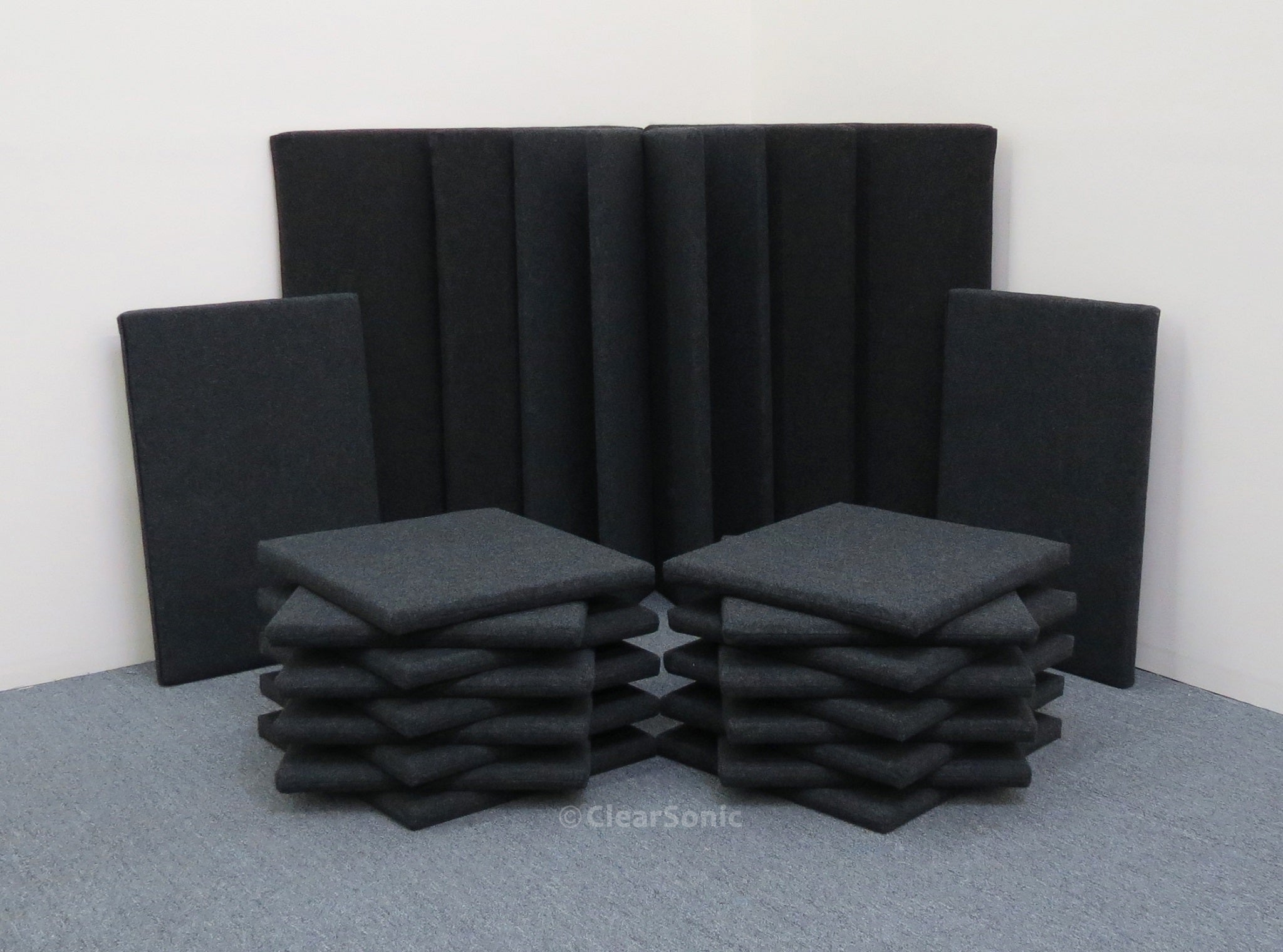 A StudioPac 20 set of Sorber absorption panels stacked