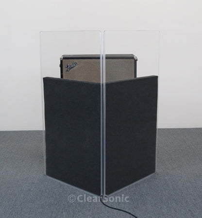 A2436x3 - 3 ft. Tall, 3-Panel Acrylic Amp Shield