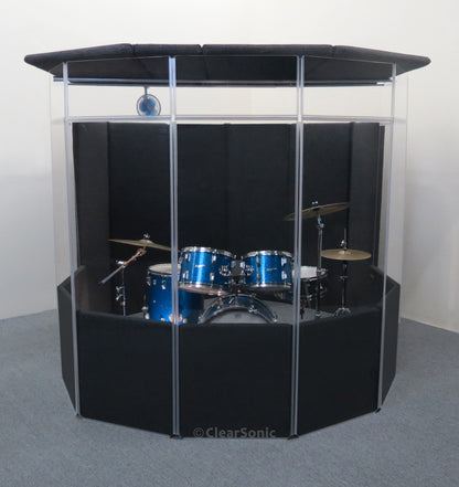 A2466x1 - 5.5 ft. Tall, Acrylic Drum Shield - Single Panel with Hinge for Attachment