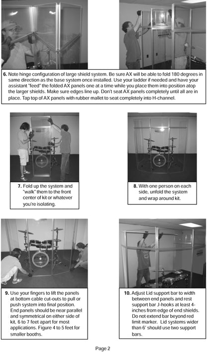 IPB - IsoPac B Portable Drum Isolation Booth | 6’ W x 7’ D x 6.5’ H | 50-60% Volume Reduction