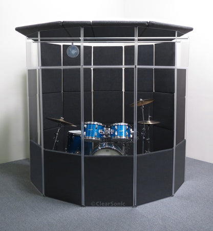 A2466x1 - 5.5 ft. Tall, Acrylic Drum Shield - Single Panel with Hinge for Attachment